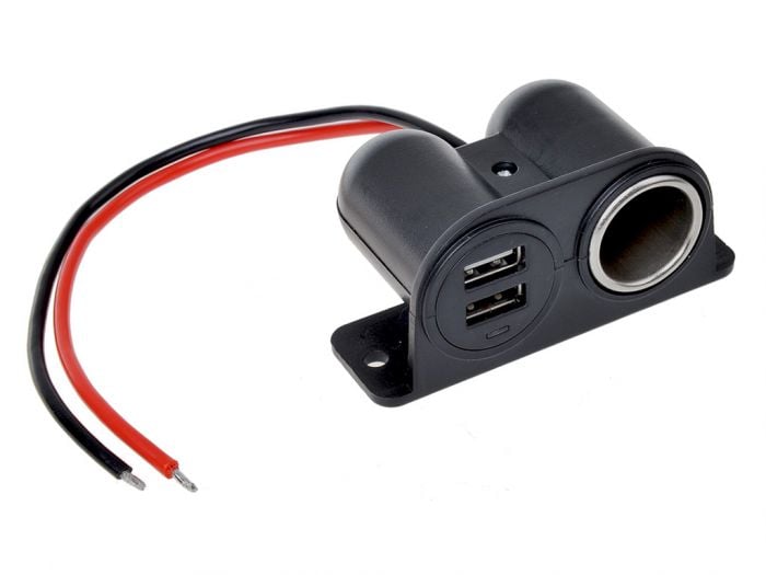Doppel Auslauf USB Von Einbaustrahler 12V/24V Universal für Wohnmobil Auto  & Lpe