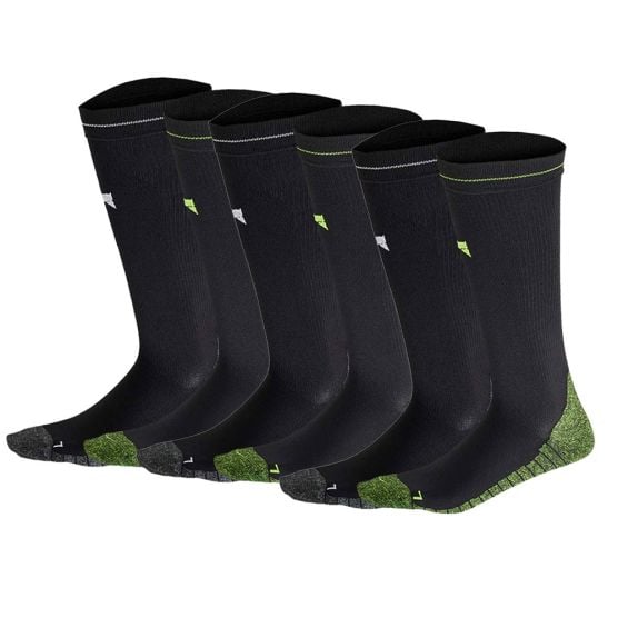 Xtreme 6 Paar Multi Black Kompressions-Laufsocken