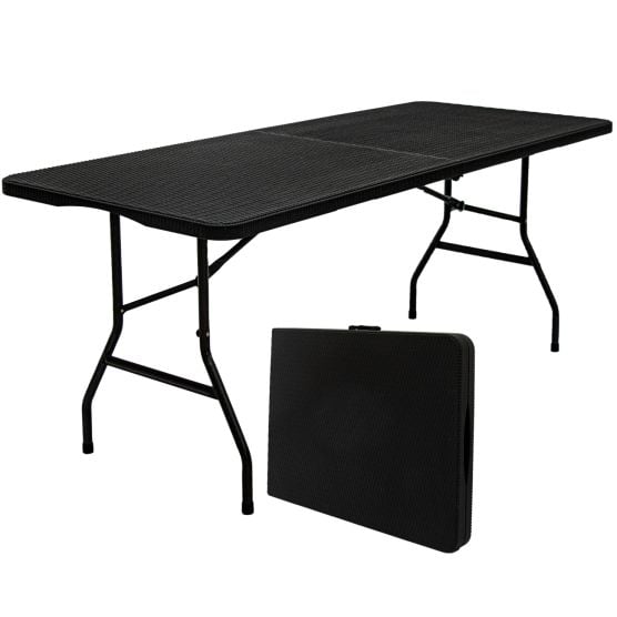 AMANKA 180x74 schwarze Gartentisch