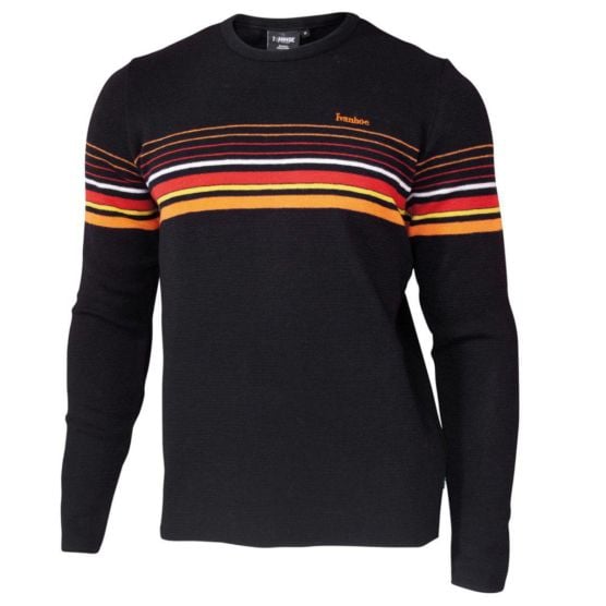 Ivanhoe Retro-Hang Loose Wollpullover Schwarz