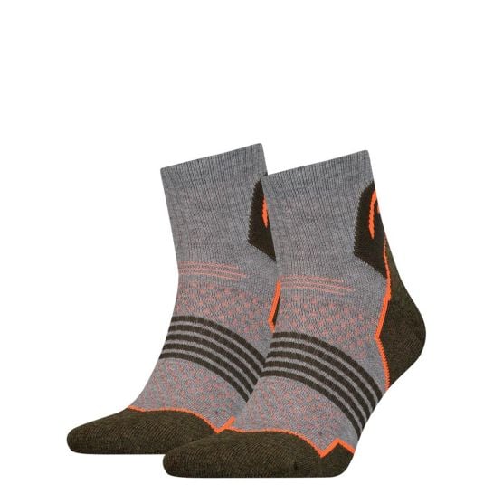 HEAD 2 paar Hiking Crew Grey/Blue Wandersocken