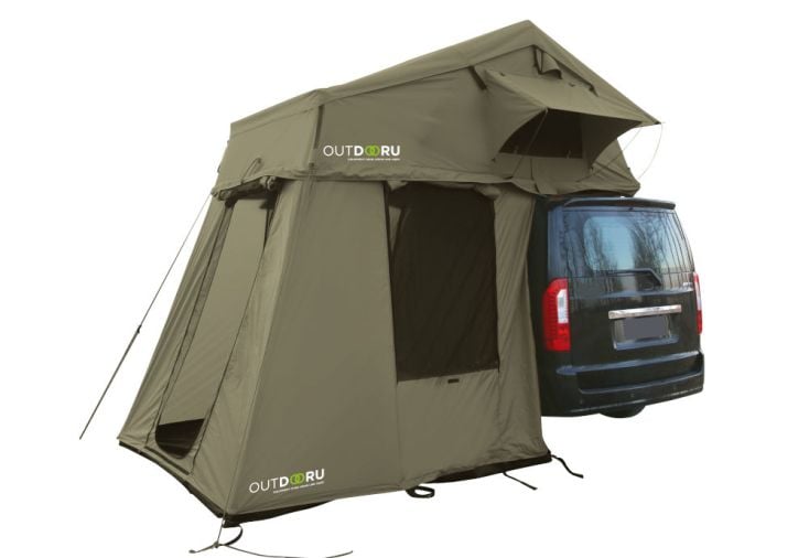 OutdoorU Family Plus 4 Personen Dachzelt - Green