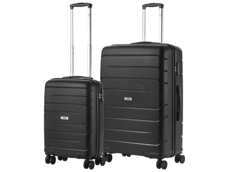 TravelZ Big Bars 2-teiliges TSA Kofferset - Black