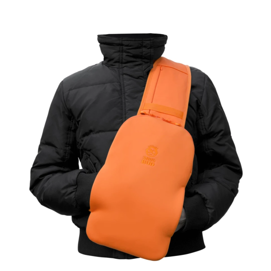 Snugbud Classic orange/blauer Rucksack mit Wärmflasche