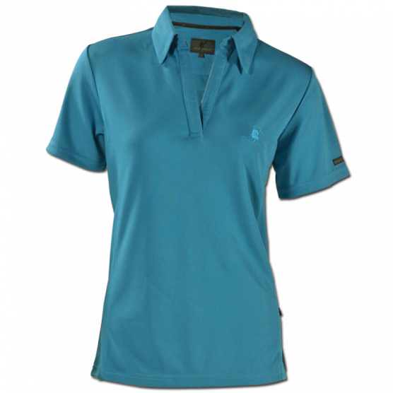 Wolf Camper blaues Damen Poloshirt