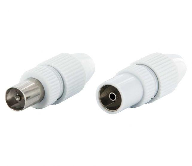 Schwaiger weißes Quick Fix IEC-Stecker Set