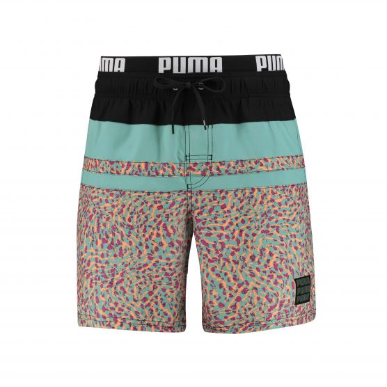 PUMA Heritage Stripe Mid Pink Combo Badehose