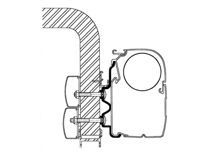 Thule Omnistor Adapter Hymercamp Serie 5 4,50m