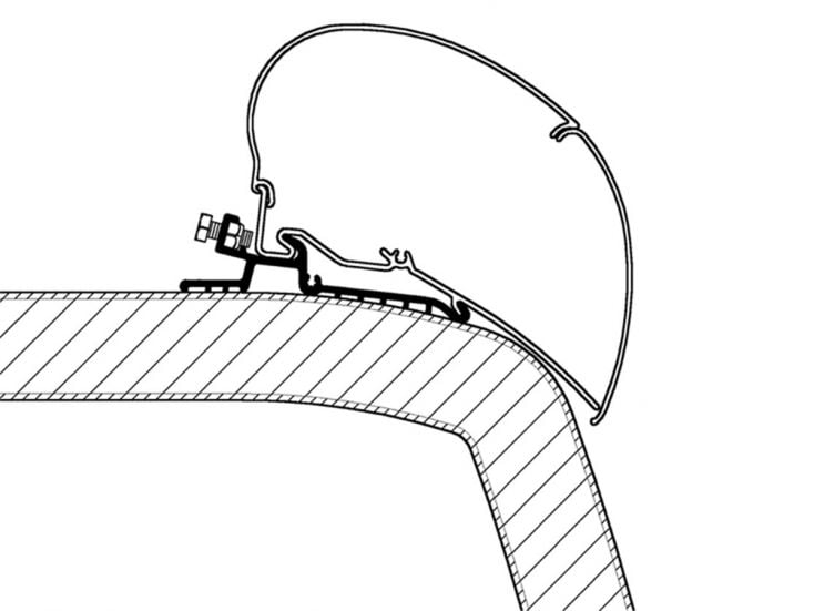 Thule Omnistor Adapter Hymer SX Serie 6 4,50m