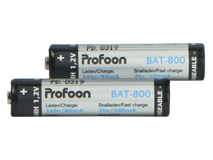 Profoon BAT-800 Set von 2 Wiederaufladbare AAA Batterien