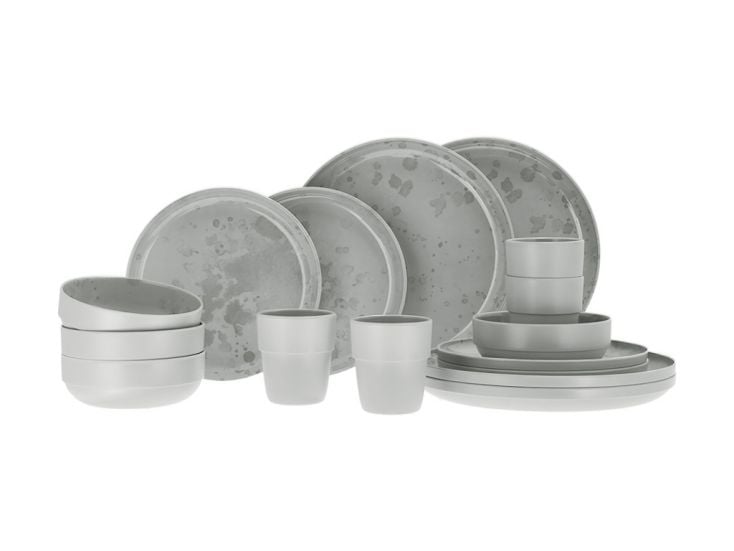 Travellife Palma light grey 16-teiliges Geschirr-set