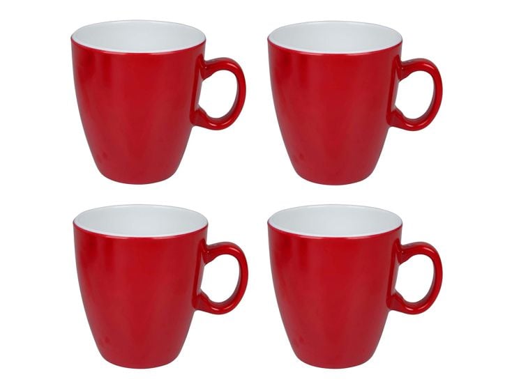 Bo-Camp Two-Tone Set van 4 Melamin Becher - Red