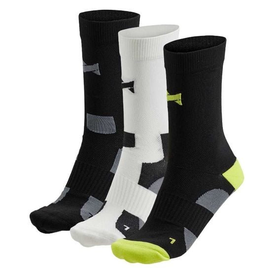 Xtreme 3 Paar Multi Black Crew Laufsocken