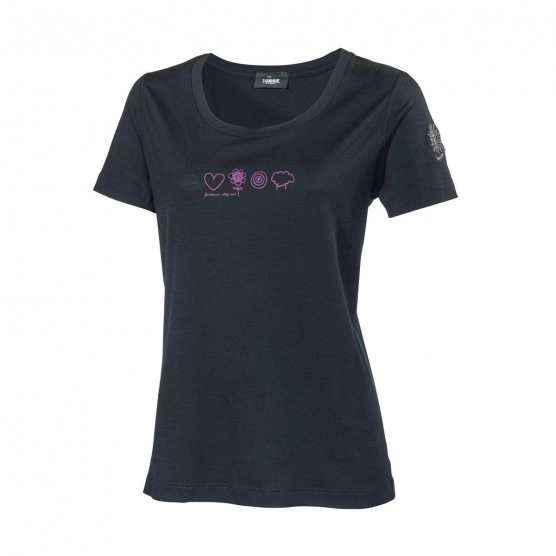 Ivanhoe Meja Symbols schwarzes Damen-T-Shirt