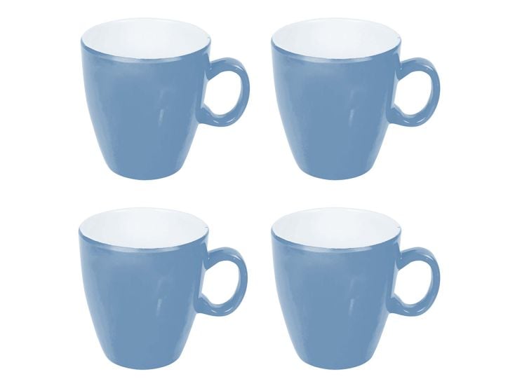 Bo-Camp Two-Tone Set van 4 Melamin Becher - Blue