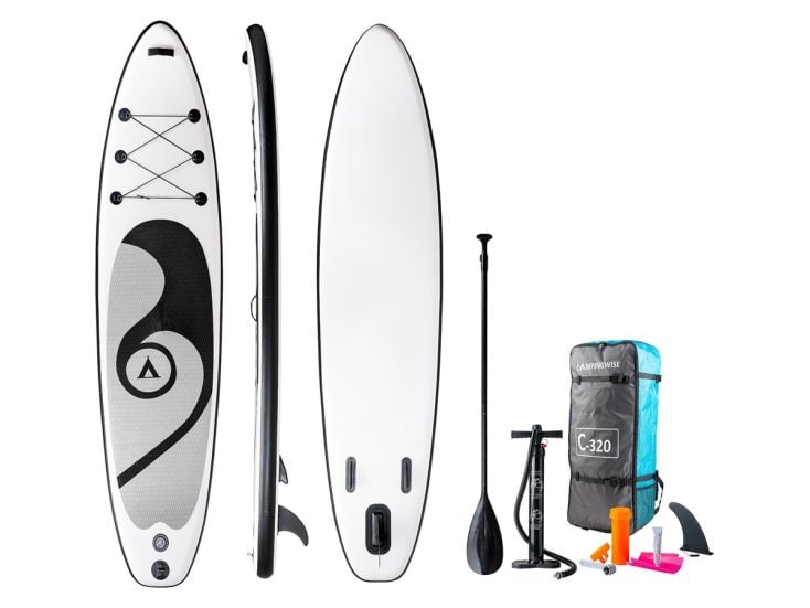 Campingwise Schwarz aufblasbar Sup Board set