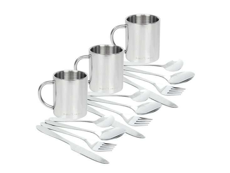 Black Snake 3-Personen Set Thermo Tasse und Essbesteck