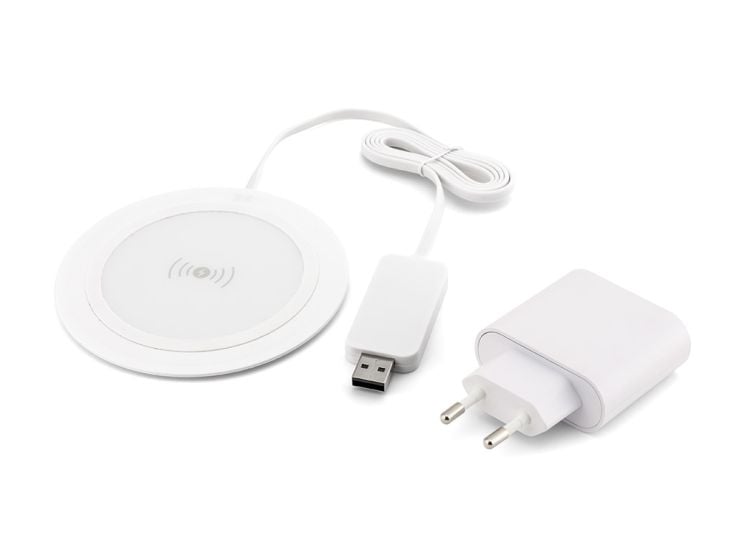 PSQ10C-W Qi Wireless Ladegerät - mit Adapter weiß