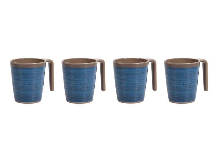 Bo-Camp Halo L Set von 4 Melamin Becher - Blue