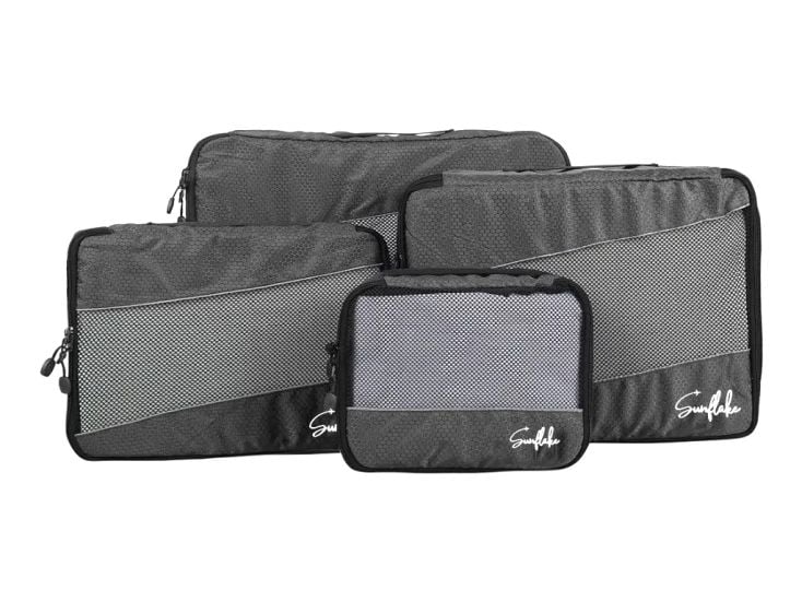 Sunflake Set von 4 Packing Cubes - Grey