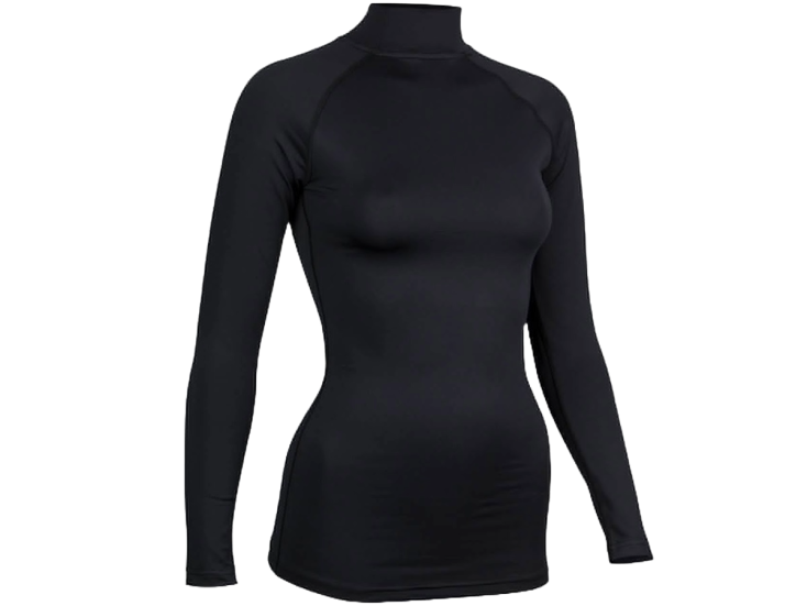 Avento Base Layer Long Sleeve Damen Shirt - Schwarz/Silber