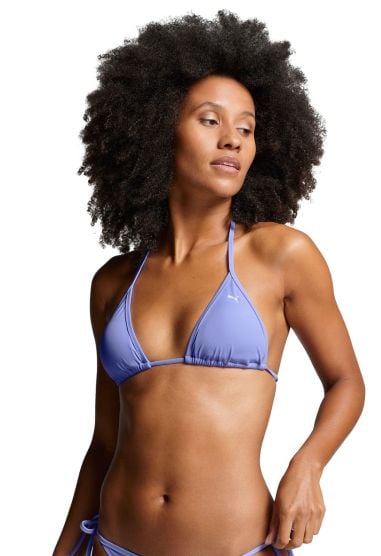 PUMA Elektro Purple Damen Triangle Bikini-Oberteil