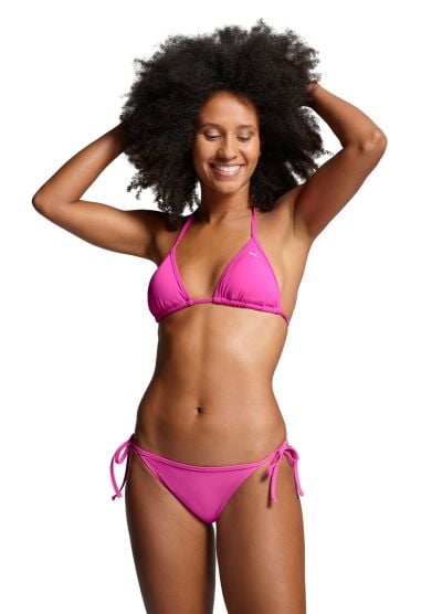 PUMA Neon Pink Side Tie Damen-Bikini-Unterteil