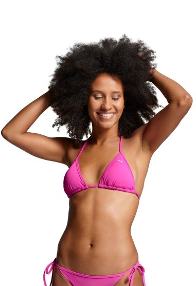 PUMA Neon Pink Damen Triangle Bikini-Oberteil