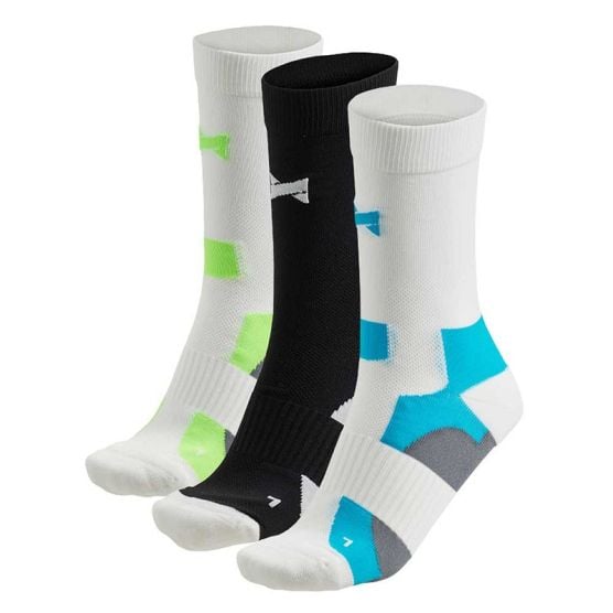 Xtreme 3 Paar Multi White Crew Laufsocken