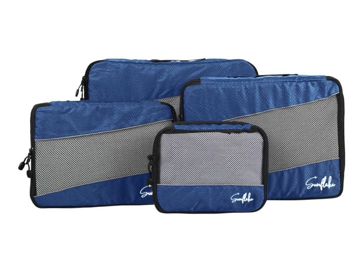 Sunflake Set von 4 Packing Cubes - Blue