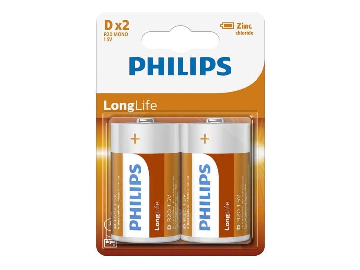 Philips LongLife D Batterien - 2er-Pack