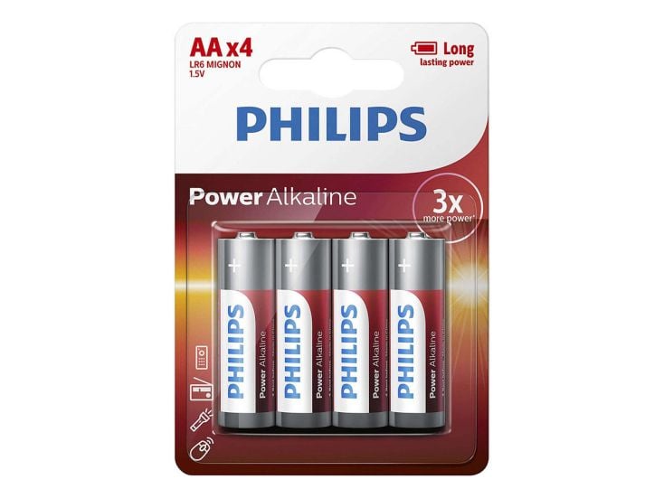 Philips Power Alkaline AA Batterien - 4 Stück