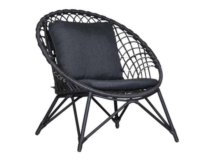 Outdoor Feelings Lupin Black Loungestuhl