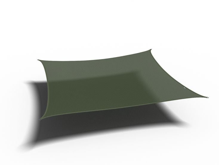 Platinum Coolfit 3,6 x 3,6m Olive quadratisches Sonnensegel